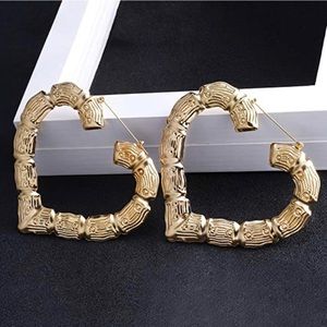 COPY - Heart shape bamboo earrings